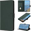 BoxTii Cover per Samsung Galaxy A12 4G / Galaxy M12, Custodia in PU Pelle Portafoglio con Blocco RFID, Chiusura Magnetica Antiurto Cover a Libro per Galaxy A12 4G / M12, Verde scuro