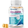 Zymerex COLLAGENE e IALURONICO Gummies | 60 gommose | Migliora l'aspetto della pelle | Bellezza viso | + Vitamina C, Zinco, Rame, Selenio | Senza glutine, lattosio e zuccheri