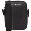 Tommy Hilfiger Uomo Borsa a Tracolla Foundation Mini Reporter Elegante, Nero (Black), Taglia Unica