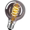 DUTSUGUAR Edison Lampadina Vintage E27 LED Vintage Dimmable 4W Lampadine E27 Bianco Caldo, Lampadina LED Ideale per Nostalgia Decorativa e Retro Illuminazione, Vetro Grigio-1 pezzi-80mm