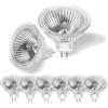 Morotty Confezione da 8 Lampada GU5.3 12v 50w, Lampadine GU5.3 2800K Bianco Caldo, Dimmerabile, Faretti da Incasso MR16 per Illuminazione Della Pista, Illuminazione da Incasso
