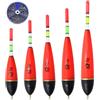 WestCH 5 Pezzi Galleggianti da Pesca Notturna (5g, 8g, 10g, 12g, 15g) Galleggiante Scorrevole Piombi con 100 Pezzi pesca Galleggiante Accessori per La Pesce per Dolce Acqua Salata Fiumi Laghi Stagni