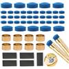 YYMT Sostituzione per Stecca da Biliardo Set - 9-12mm Punte per Stecca da Biliardo & Cappucci in Ottone da Biliardo, Carta Abrasiva 240 - Kit Accessori Manutenzione per Stecche da Snooker, Pool e Biliardo