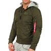Alpha Industries MA-1 TT Giacca bomber con cappuccio da Uomo Black/Black