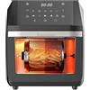 MasterPro Rocket 1100 | Friggitrice Forno Senza Olio | Capacità di 11 L e 1800 W di Potenza | Schermo LED Touch e Cestello Antiaderente | Nero | Temperatura Regolabile 80-200ºC