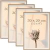 YoHyien 4 Pezzi Cornici Foto, Cornice Portafoto da Tavola, Decorative Cornice per Foto da Muro, Photo Frame for Wall (Effetto Legno, 20 x 30 cm)
