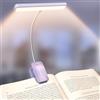 Glocusent 26 LEDs Luce per Lettura Libri a Letto, Lampada Luce da Lettura per Libro USB-C Ricaricabile con 5 Colore e 5 Luminosità, 360° Regolabile Lampada Libro per Notturna, Letto, Ufficio (Viola)