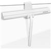 Minismus Tergivetro per Doccia - Pulisci Vetri Porte e Finestre - Tergivetro Doccia Silicone - Pulisci Doccia Vetro, Bagno e Specchi - Senza Foratura, Supporto Incluso (Bianco, 28 cm)