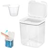 Aarcyye Contenitori Detersivi Lavanderia, 5,5L Trasparenti Dispenser Detersivo Lavatrice in Plastica, Contenitore per Detersivo in Polvere, Conservazione Per Detersivo, Organizer Lavanderia, Per Bagno, WC