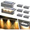 Solpex 8 lampade solari per esterni, luce bianca calda, luci solari impermeabili, illuminazione a LED per scale esterne, gradini, recinzioni, giardino, cortile, terrazza, grondaia, decorazione