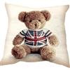 IL MAGGIOLINO | Fodera 40x40 Gobelin con Stampa Orsetto Teddy, Tessuto Doppio, Cerniera Nascosta, Made in Italy