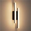 Klighten Applique da Interno LED 40cm, 12W 850LM Lampada da Parete Decorative Mordern, Luci da Parete per Corridoio, Camera da Letto, Soggiorno, Scala, 110-240V, Bianco Caldo 3000K, Nero