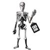 com-four® Scheletro di Halloween 135 cm da Appendere in Carta - Figura con Arti Snodati - Decorazione per Parete e Porta - Leggero e Riutilizzabile