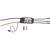 MechKit ESC Senza Spazzole 80A, BEC 5V 4A in Silicone e Rame Supporto 3-6s Lipo con Plug Femminile Banana 4 mm per RC Auto Aereo