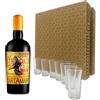 Silvio Carta Confezione regalo con Amaro CartAmaro Silvio Carta Sardegna 70cl e 6 bicchierini in vetro