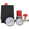 Akozon pressostato compressore + Compressore d'aria valvola di controllo della pressione 2-G1 / 4 0 05-1 2 MPa di pressione di Piccole dimensioni valvola interruttore con manometri Piccolo Compressore presso