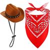 WLLHYF Cappello da cowboy per cani e gatti Mini costume da cowboy, cappello a bandana, accessorio per cuccioli, gattini, uso quotidiano, Halloween, feste per animali domestici, vacanze, decorazione