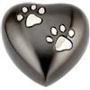 Urns UK Cuore commemorativo per cremazione di Animali Domestici, Modello Chertsey, Nero, 7,6 cm