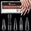 Nicedeco 120PCS Unghie Finte Nail System Dual Nail Form Acrygel Kit 5 Stili Tips Dual Form Acrygel Strumenti per Manicure Unghie Ricostruzione Manicure - 001