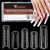 Nicedeco 120PCS Unghie Finte Nail System Dual Nail Form Acrygel Kit 5 Stili Tips Dual Form Acrygel Strumenti per Manicure Unghie Ricostruzione Manicure - 002
