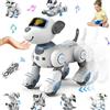 VATOS RC Robot Giocattolo elettronico per cani Acrobazia Comando vocale Cucciolo Programmabile Touch-Sense Musica Robot Giocattolo per cani Regalo di Natale per bambini - Blue and White