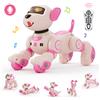 VATOS Robot Giocattolo per Cani per Bambini Voce 2.4GHz Telecomando Robot Pet Sensore tattile 20+ Modalità Giocattolo per Cuccioli per Bambini Ragazze - Arancione