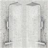 Other Colonna doccia con miscelatore termostatico, kit completo di doccia a pioggia, soffione doccia e doccetta, asta doccia regolabile, cromato -