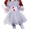 Generico Costume Halloween Sposa Cadavere Bambina Vestito Tulle Vampiro Ragazza Abito Battesimo Costumi Zombie Bambina Abiti Principessa Travestimento Bimba Costume Horror Abbigliamento Carnevale Feste Cosplay