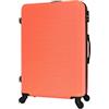 CELIMS Valigia di marca Francese - Valigia L (75cm-90L) - Trolley Rigido (4 ruote) - 5859 Arancia