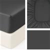 Lenzuolo sotto Giotto Nero raso cotone 300TC 180x200 cm h30