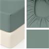 Lenzuolo sotto Giotto color delfino raso cotone 300TC 180x200 cm h30