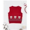 Prénatal Gilet bimbo rosso ricami