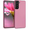 kwmobile Custodia Compatibile con Samsung Galaxy S21 Cover - Back Case per Smartphone in Silicone TPU - Protezione Gommata - rosa scuro