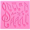 nobrands Stampo in Silicone per Note Musicali, 11×10,5×1 cm Stampo per Taglierine per Biscotti per Decorazione di Torta Fondente al Cioccolato per Anniversario/Sposa/Fidanzamento (Rosa)