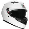 AGV - K3 E2206 MPLK, Casco Moto Integrale ECE con Spoiler e Visiera Antigraffio Anti UV, con Predisposizione Interfono, Mono White, Unisex, XL