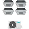 Hisense CONDIZIONATORE HISENSE QUADRI SPLIT CASSETTA A 4 VIE 9000+9000+12000+12000 BTU INVERTER 5AMW105U4RQC A++