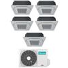 Hisense CONDIZIONATORE HISENSE PENTA SPLIT CASSETTA A 4 VIE 9000+9000+9000+9000+18000 BTU INVERTER 5AMW105U4RQC A++
