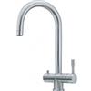 Franke Miscelatore da Incasso Cucina a Tripla Via Clear Water Acqua filtrata Franke Eos Clear Canna girevole Inox Satinato - 0738146 - 120.0179.979