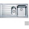 Franke Lavello da Incasso 2 Vasche con Gocciolatoio a Sinistra Microdekor NET 651 100 x 51 cm Franke 101.0040.745 85859667