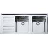 Franke Lavello da Incasso 2 Vasche con Gocciolatoio a Sinistra Inox Neptun Plus NPX 621 1160 x 510 Franke 101.0068.381 85863367