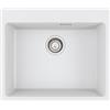 Franke Lavello da Incasso Fragranite Monovasca 59 x 50 cm con Banco rubinetteria Maris Bianco Franke MRG 610-54 FTL 114.0661.698