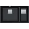 Franke PRONTA CONSEGNA - SPEDIZIONE IMMEDIATA Lavello da Incasso Fragranite 2 Vasche Sottotop 76 x 46 cm Kubus 2 Nero Franke KNG 120 125.0529.871