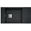Franke PRONTA CONSEGNA - SPEDIZIONE IMMEDIATA Lavello da Incasso Fragranite 1 Vasca con Gocciolatoio Reversibile Sottotop Filotop 860 x 458 mm Fresno Nero Franke FSG 211-86 135.0649.483