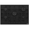 Franke Piano Cottura da Incasso 75 cm 5 Fuochi Gas con Doppia Corona Griglie in Ghisa Black Matt - Nero Opaco Maris 750 Franke FHMA 755 4G DC MB C - 106.0670.113