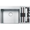 Franke Lavello da Incasso Acciaio Inox satinato 2 Vasche 86 x 51 con vano accessori a destra Semifilo Filotop Box Center Incasso Franke BWX 220-54-27 127.0538.259