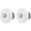 cyclingcolors 2x Pomello cassetto vintage porcellana ceramica Ø30 mm finitura nichel stile antico per mobile maniglia comò armadio casa con viti