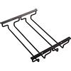 Dianoo 27,5 cm nero bicchiere di vino rack sotto il gabinetto, bicchieri di vino di stoccaggio, appeso calici rack per bar sala da pranzo, 2 file