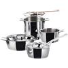 Alessi Batteria pentole in acciaio POTS&PANS 7 pz.