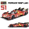 Burago Ferrari 499P 51 24h Le Mans 2023 Scala 1:18 Burago Da Collezione Con Vetrina New