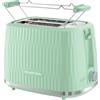 Russell Hobbs Tostapane 2 Fette Potenza 800W 6 Livelli con Funzione Scongelamento colore Verde - 27374-56